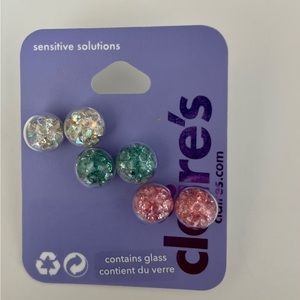 Pastel colors confetti earrings /studs. Brand new, never worn.